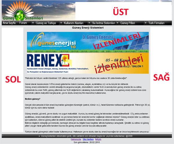 Güneş Sistemleri reklam